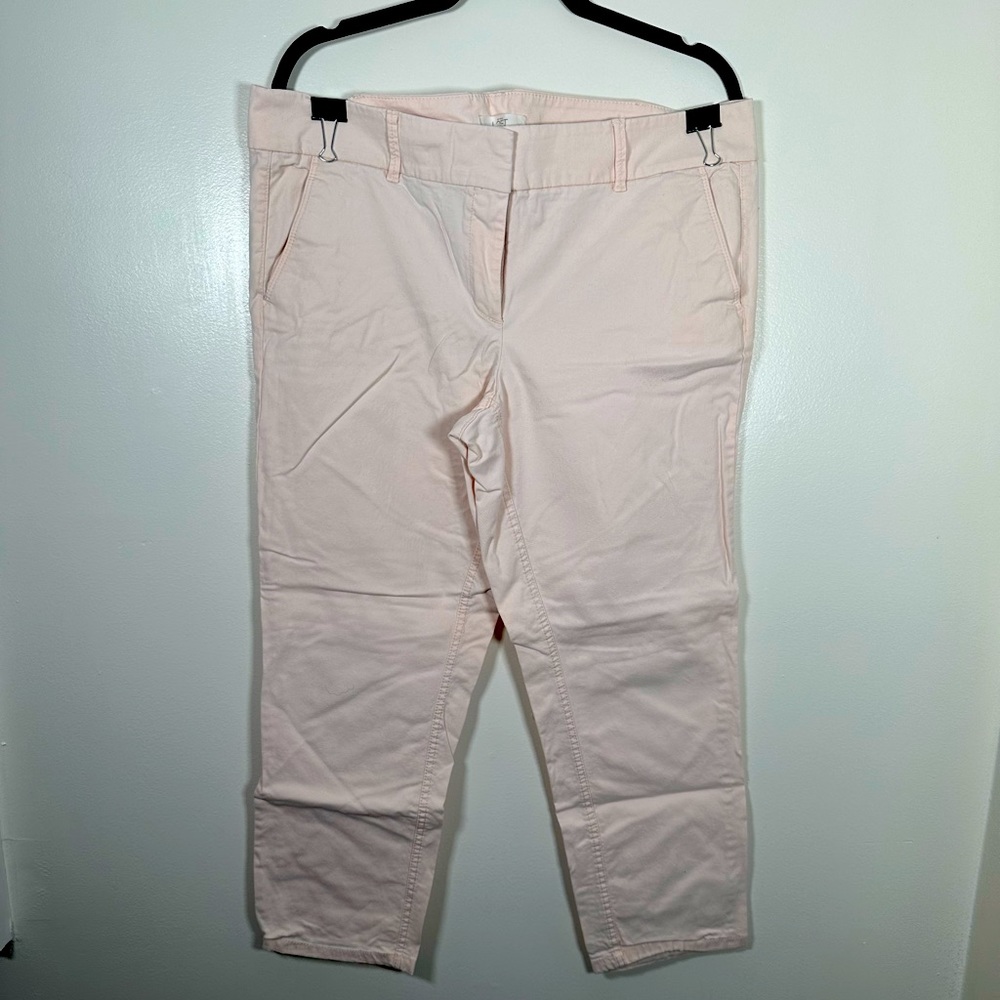 LOFT Blush Pink Cropped Chinos Size 14
